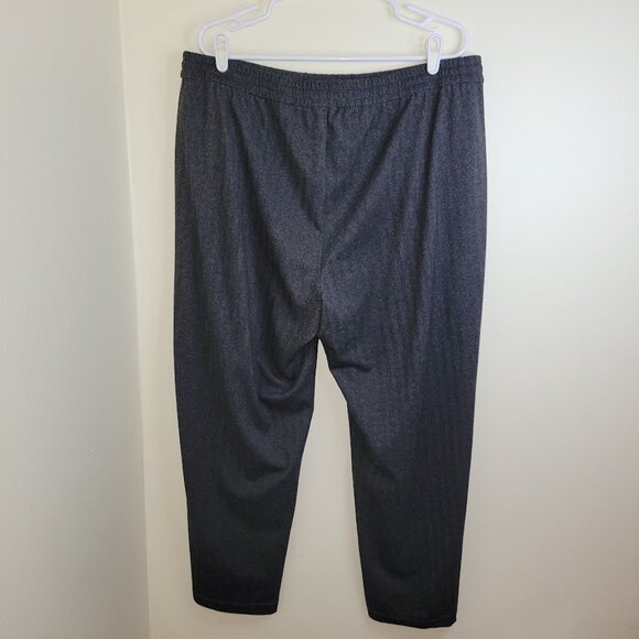Eileen Fisher Herringbone Recycled Slouchy Pants Gray Drawstring Waist Size L - Picture 6 of 10